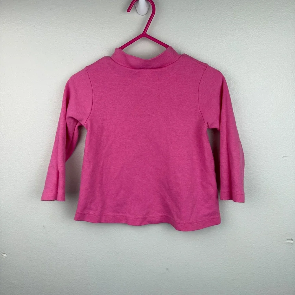 Vtg Carter's 2T Pink Long Sleeve Floral Embroidered 